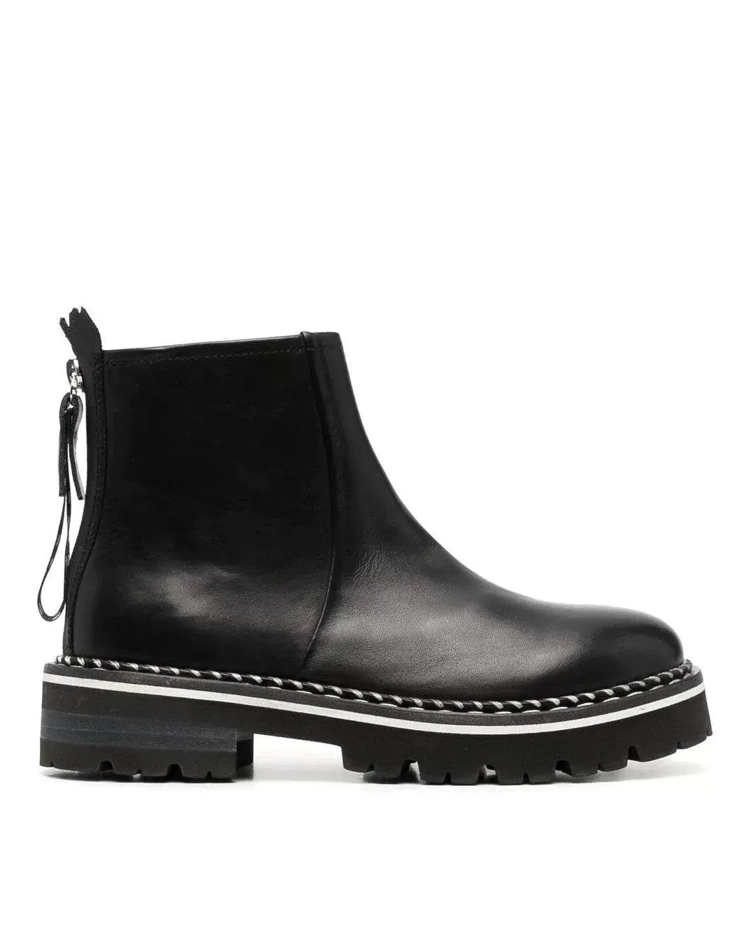 AGL Black Contrast-Stitch Boots