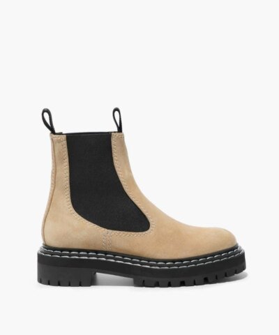 Proenza Schouler Suede Lug Sole Chelsea Boots