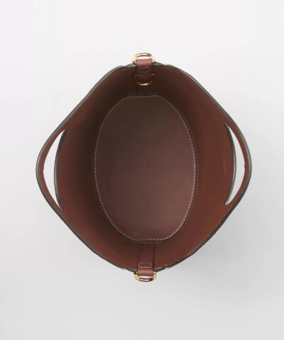 Burberry Small Tan Leather Pocket Bucket Bag