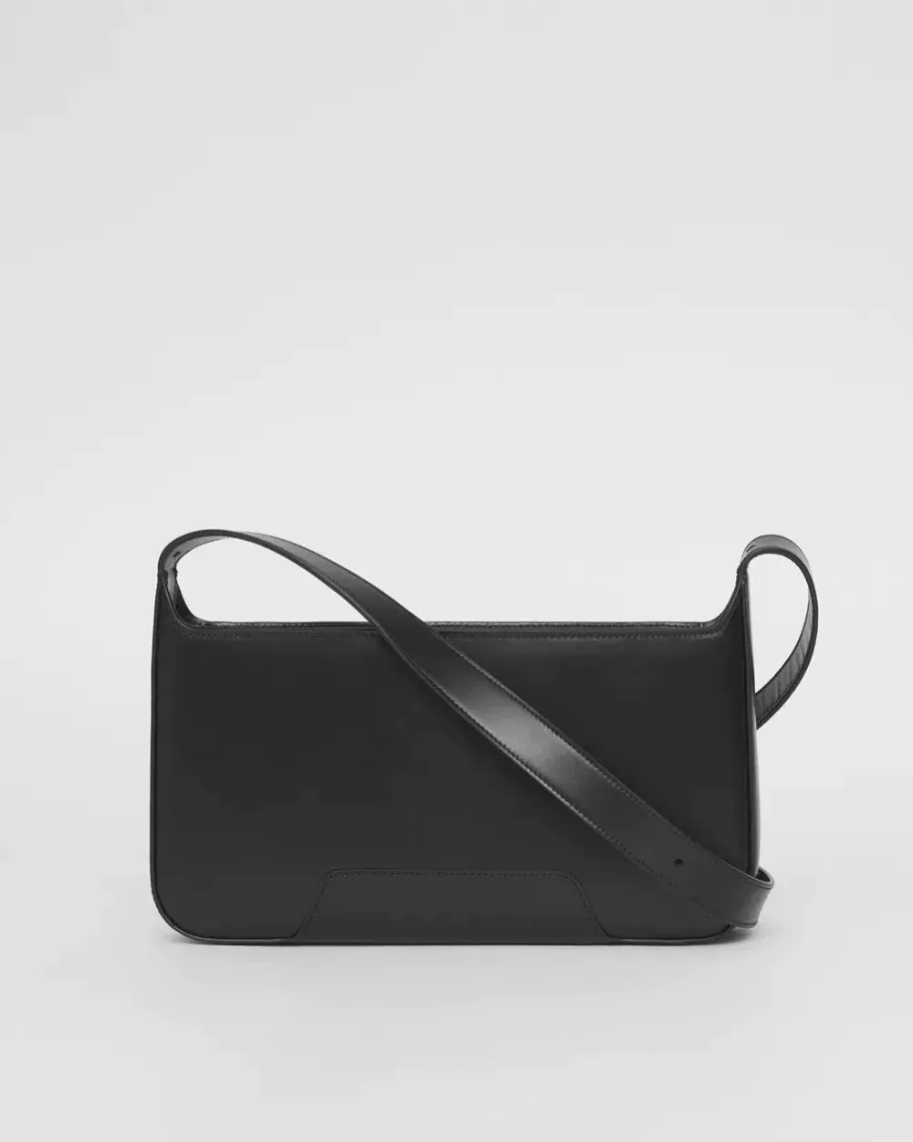 Burberry Black Leather TB Shoulder Bag