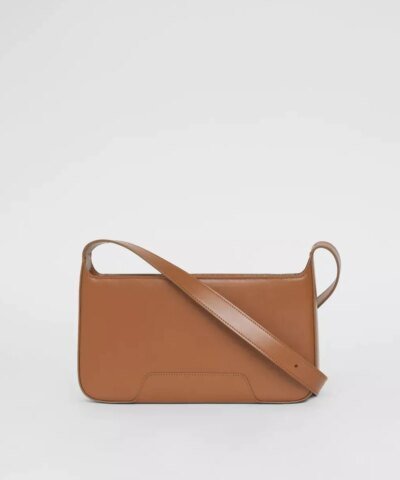 Burberry Warm Tan Leather TB Shoulder Bag
