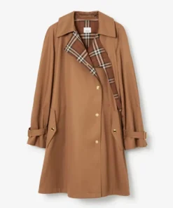Alternative view of Burberry Drawcord Detail Cotton Gabardine Car Coat