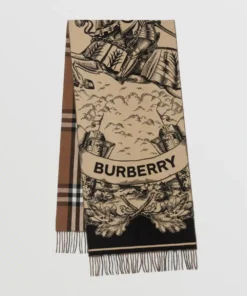 Burberry Reversible Check and EKD Cashmere Jacquard Scarf