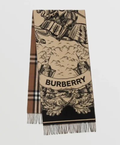Burberry Reversible Check and EKD Cashmere Jacquard Scarf