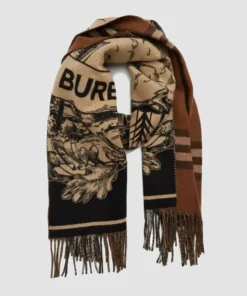 Alternative view of Burberry Reversible Check and EKD Cashmere Jacquard Scarf
