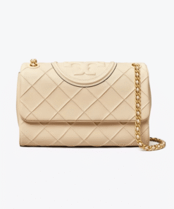Tory Burch Fleming Soft Convertible Shoulder Bag In New Cream