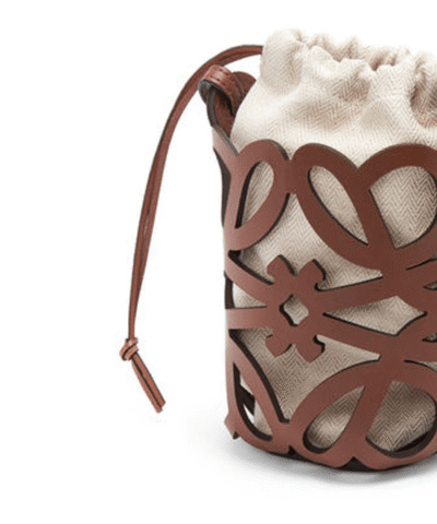 Alternative view of Loewe Anagram Cut-Out Pocket in Classic Calfskin and Canvas