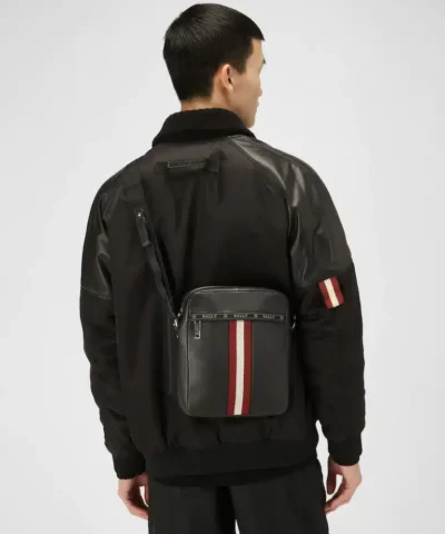 Alternative view of Bally Holm Leather Cross-Body Bag In Black