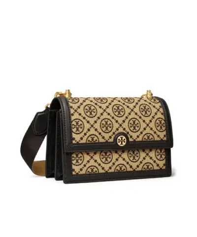 Alternative view of Tory Burch Small T Monogram Raffia Shoulder Bag