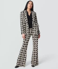 Alternative view of DVF Gloria Blazer in Paisley Chainlink Black