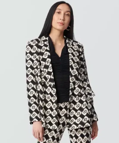 DVF Gloria Blazer in Paisley Chainlink Black