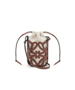 Loewe Anagram Cut-Out Pocket in Classic Calfskin and Canvas