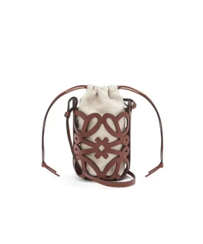 Loewe Anagram Cut-Out Pocket in Classic Calfskin and Canvas