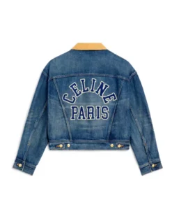 Alternative view of Celine Trucker Jacket In Dark Union Wash Denim
