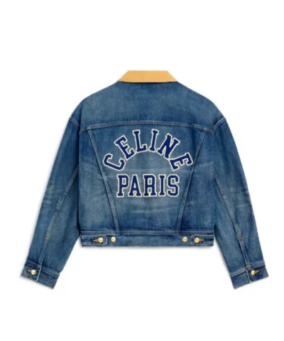Alternative view of Celine Trucker Jacket In Dark Union Wash Denim