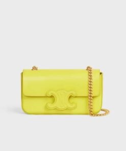 Celine Chain Shoulder Bag Cuir Triomphe In Shiny Calfskin