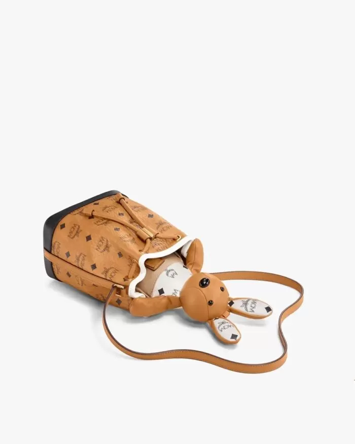 MCM Park Rabbit Drawstring Bag in Visetos Leather Mix - Image 2