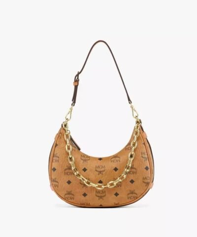 MCM Aren Crescent Hobo in Visetos