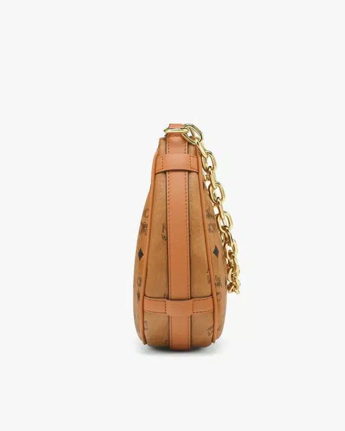 MCM Aren Crescent Hobo in Visetos - Image 4