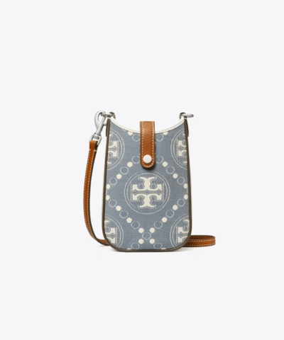 Tory Burch T Monogram Phone Crossbody In Pearl Blue
