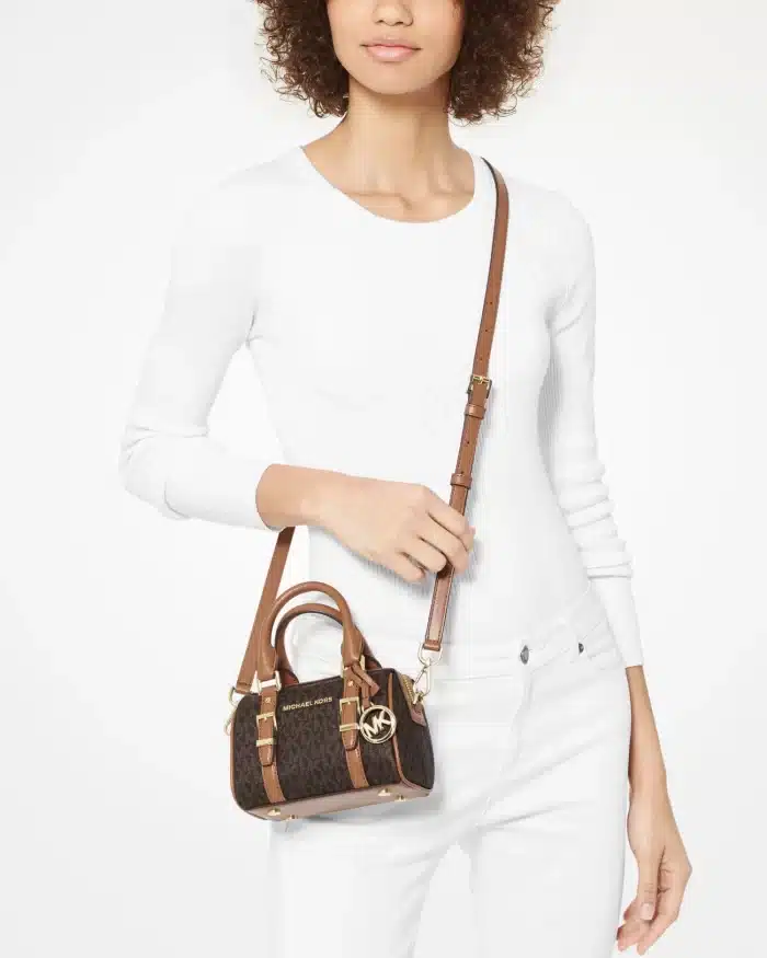 Michael Kors Bedford Legacy Extra-Small Logo Duffle Crossbody Bag - Image 3