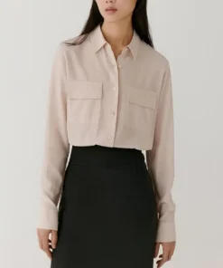 NoraLux The Washable Silk Double Pocket Relaxed Shirt