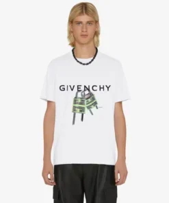Givenchy 4G Lock White Slim Fit T-Shirt