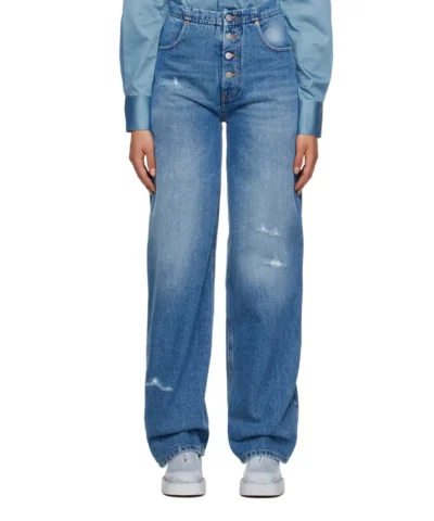MM6 Maison Margiela Blue High-Waisted Jeans