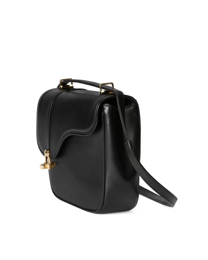 Gucci Equestrian Inspired Shoulder Bag In Black - Image 4