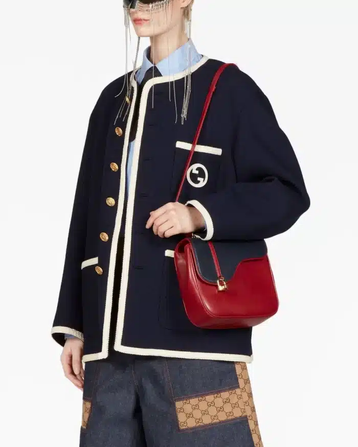 Gucci Equestrian Inspired Shoulder Bag In Red - Image 6