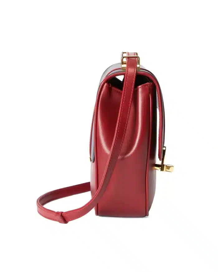 Gucci Equestrian Inspired Shoulder Bag In Red - Image 3