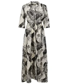 Tory Burch Leaf Coverup Maxi Shirt Dress