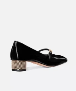 Alternative view of Dior Black Patent Calfskin D-Shine Ballet Pump