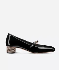 Dior Black Patent Calfskin D-Shine Ballet Pump