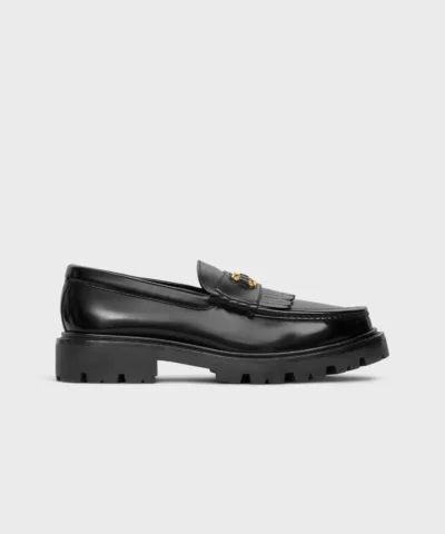 Celine Margaret Loafer With Triomphe Frame In Black