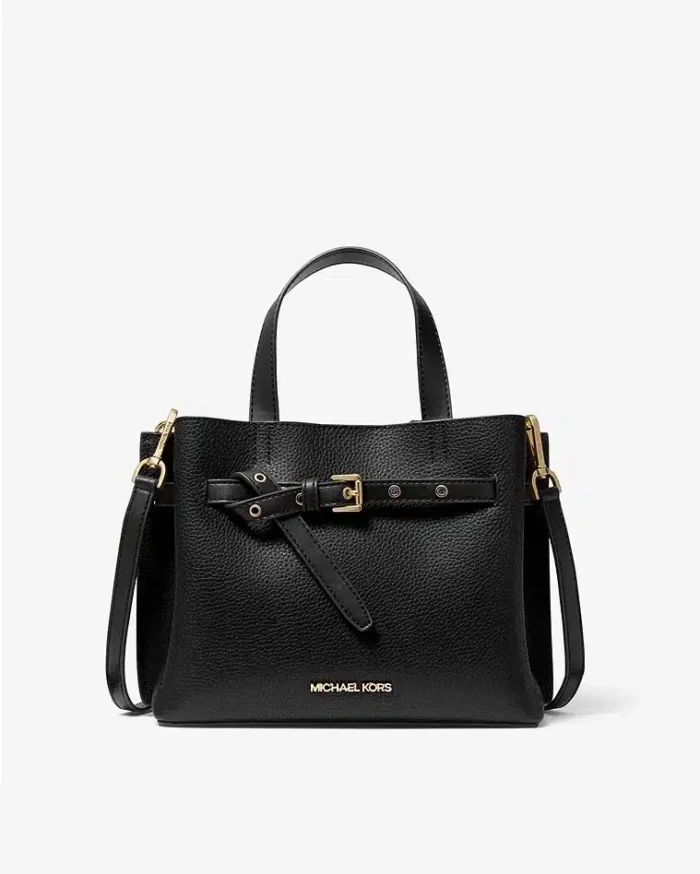 Michael Kors Emilia Small Satchel Crossbody Bag Pebbled Leather