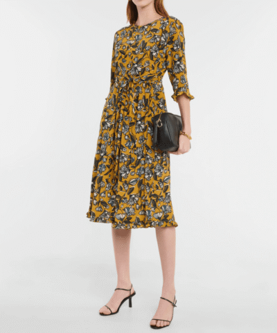Alternative view of 'S MAX MARA Evelin Floral Silk Midi Dress