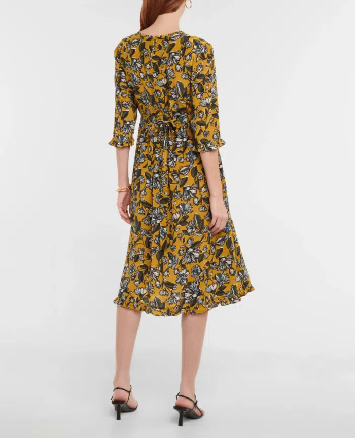 'S MAX MARA Evelin Floral Silk Midi Dress - Image 3