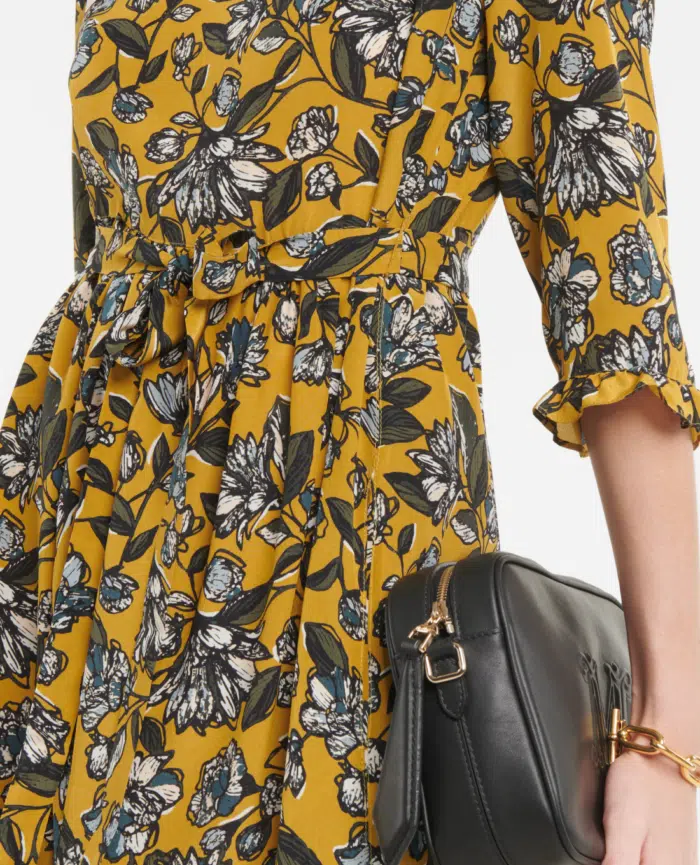 'S MAX MARA Evelin Floral Silk Midi Dress - Image 5