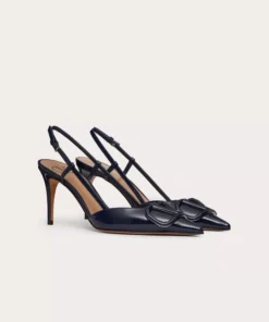 Alternative view of Valentino Garavani VLogo Signature Patent Leather Slingback Pump 80MM