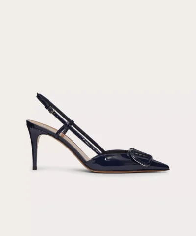 Valentino Garavani VLogo Signature Patent Leather Slingback Pump 80MM