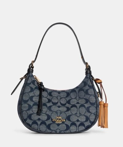 Coach Kleo Hobo In Signature Chambray
