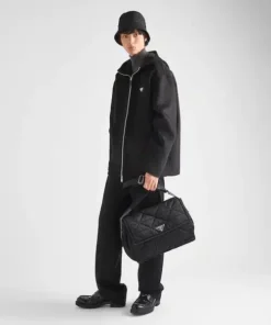 Alternative view of Prada Topstitched Re-Nylon Shoulder Bag