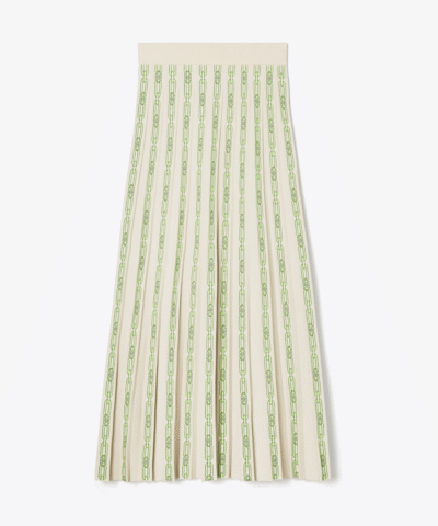 Tory Burch Pleated Jacquard Tech Knit Skirt