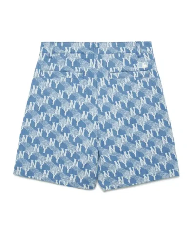 Alternative view of MLB Korea Cube Monogram Print Denim Bermuda Pants New York Yankees