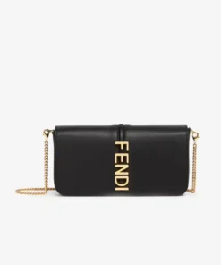 Fendi Fendigraphy Black Wallet On Chain