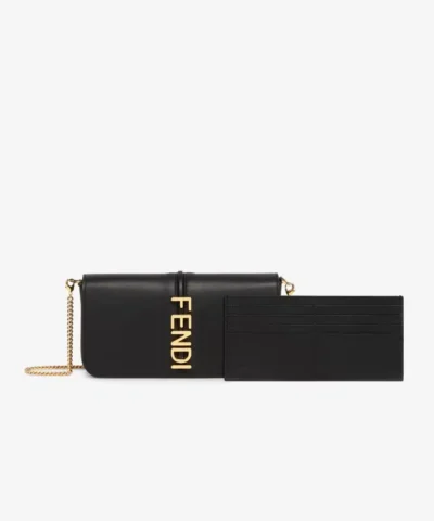 Alternative view of Fendi Fendigraphy Black Wallet On Chain