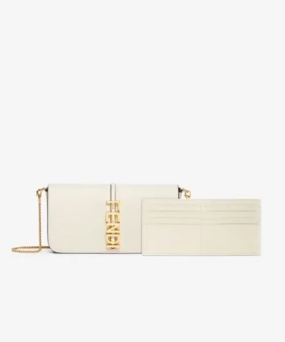 Alternative view of Fendi Fendigraphy White Wallet On Chain