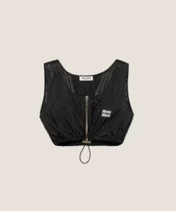 Alternative view of Miu Miu Technical Silk Top