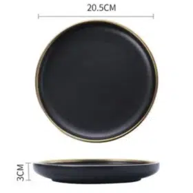 8 inch black plate